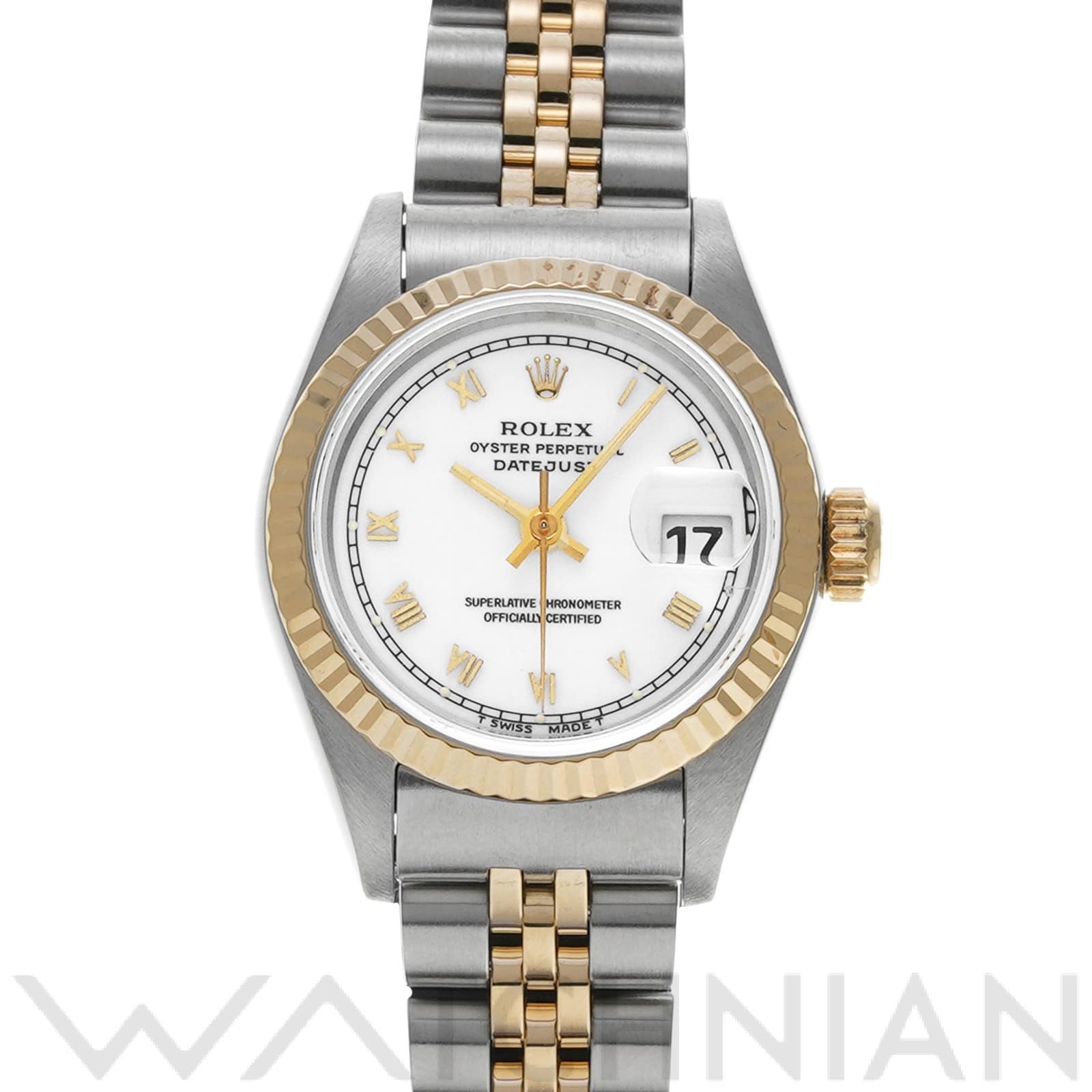 ロレックス デイトジャスト 69173 ホワイト レディース 時計 【中古】【wristwatch】