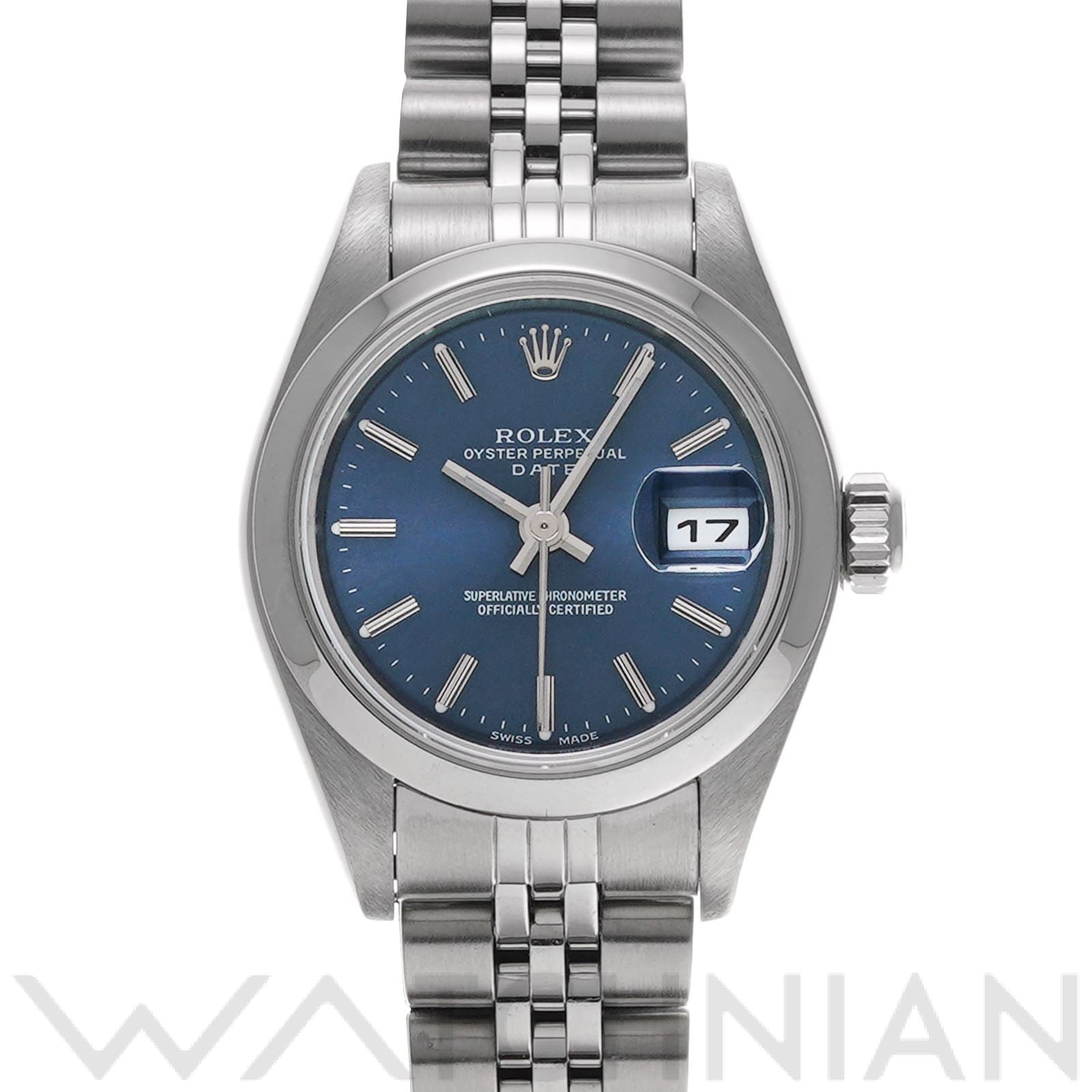 ロレックス オイスターパーペチュアル デイト 26 79160 ブルー レディース 時計 【中古】【wristwatch】