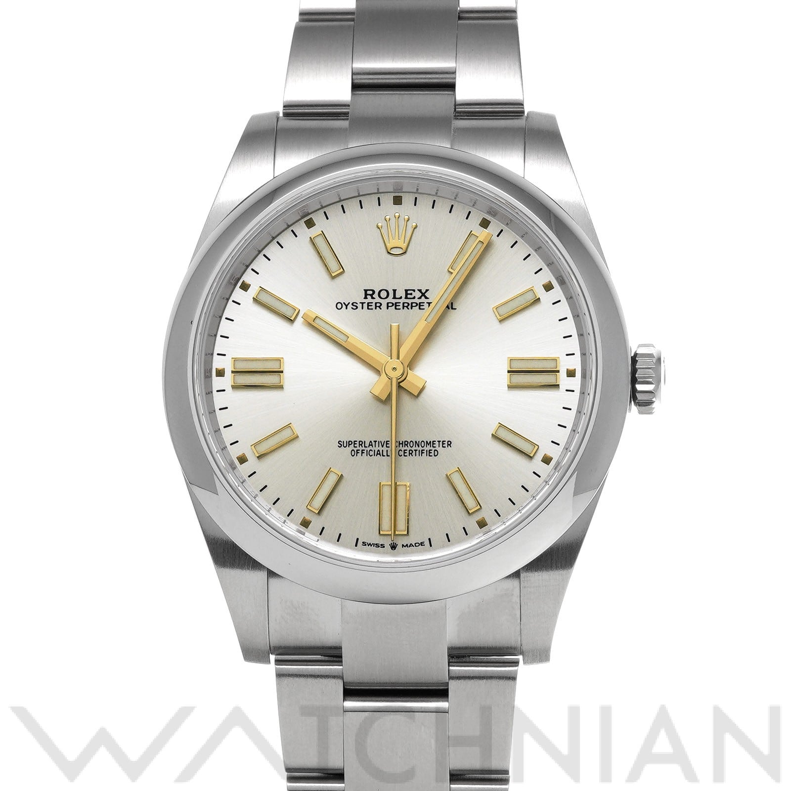 ロレックス オイスターパーペチュアル 41 124300 シルバー メンズ 時計 【中古】【wristwatch】