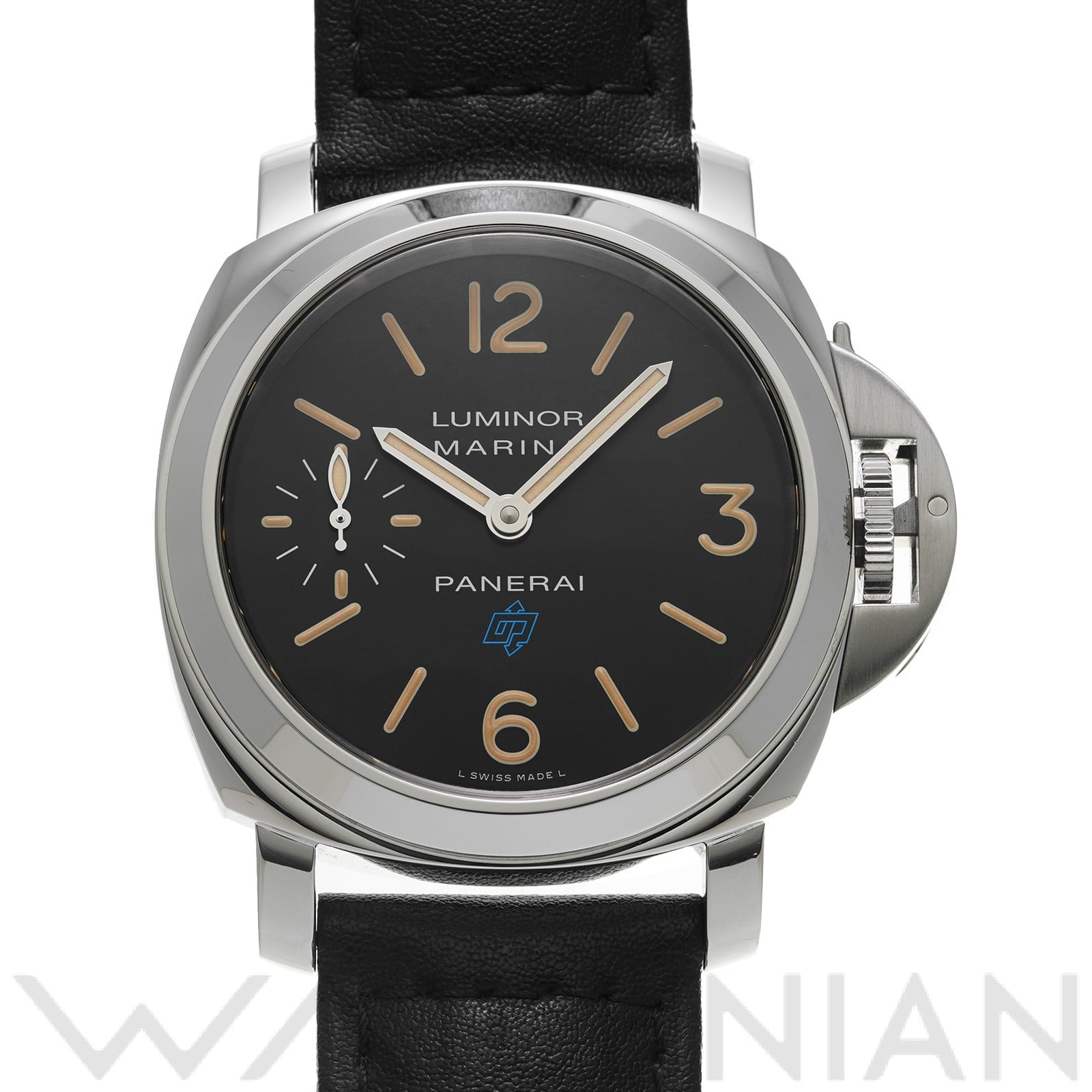 ルミノールマリーナ ロゴ アッチャイオ PAM00631 S番(2016年製造) ブラック パネライ OFFICINE PANERAI メンズ 【中古】