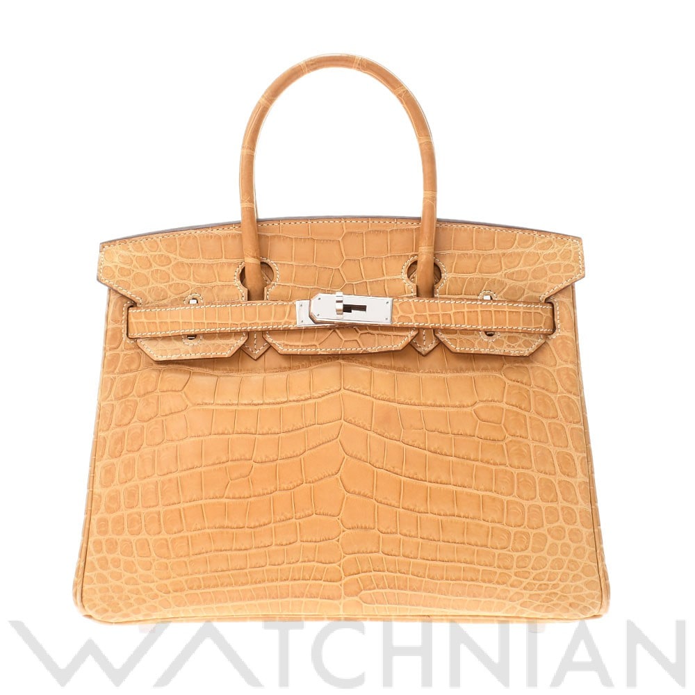 バーキン30 バイユ/パラジウム金具 ニロティカス HERMES エルメス レディース 【中古】