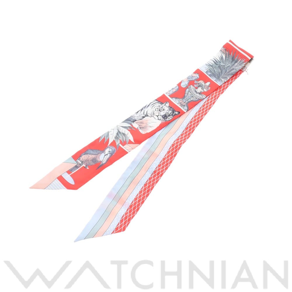 エルメス / HERMES ツイリー GRAND THEATRE NOUVEAU グレナディーヌ/シエル シルク100％ レディース 【新品】【other】