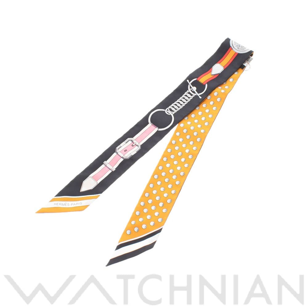 エルメス / HERMES ツイリー GRAND TRALALA  ミエル/ノワール/マルチカラー シルク100％ レディース 【新品】【other】