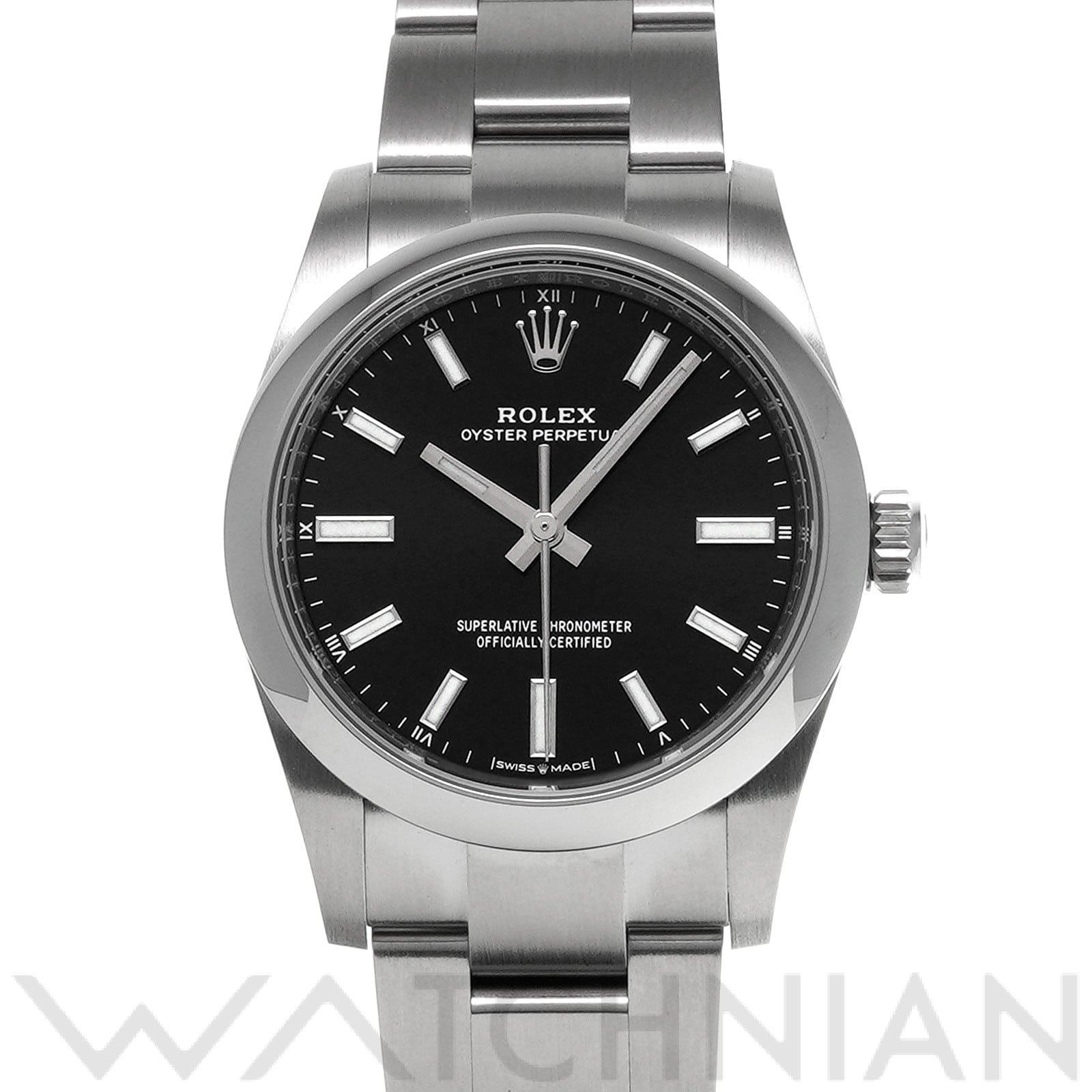 ロレックス オイスターパーペチュアル 34 124200 ブライトブラック ユニセックス 時計 【中古】【wristwatch】