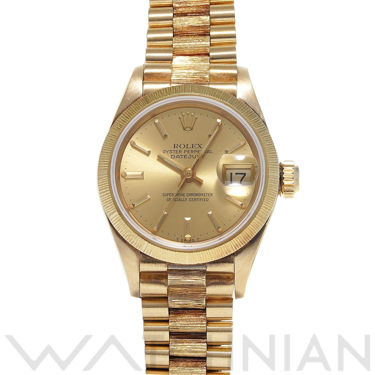 ロレックス デイトジャスト 26 バーク 69278 シャンパン レディース 時計 【中古】【wristwatch】