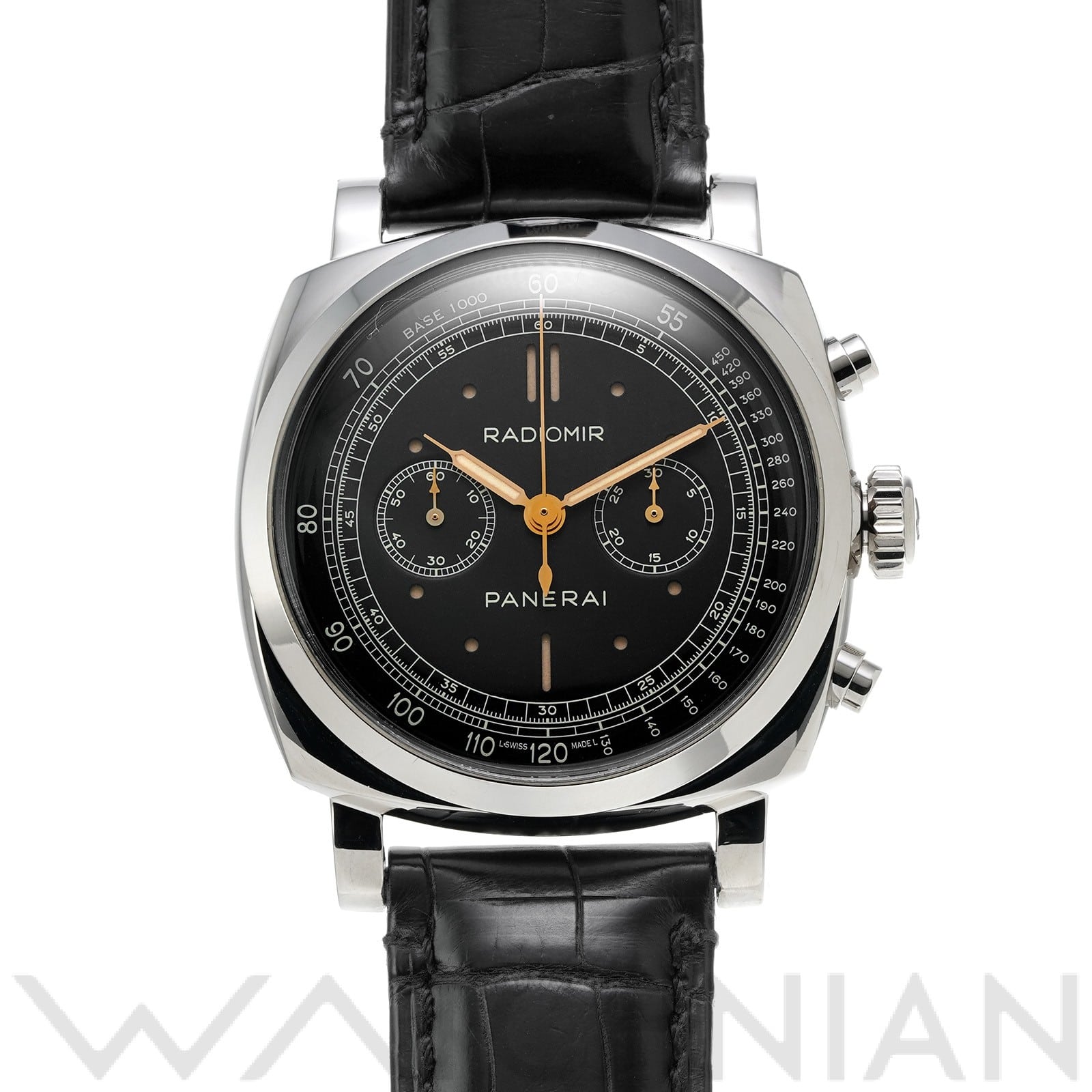 ラジオミール 1940 クロノグラフ オロビアンコ PAM00520 Q番(2014年製造) ブラック パネライ OFFICINE PANERAI メンズ 【中古】