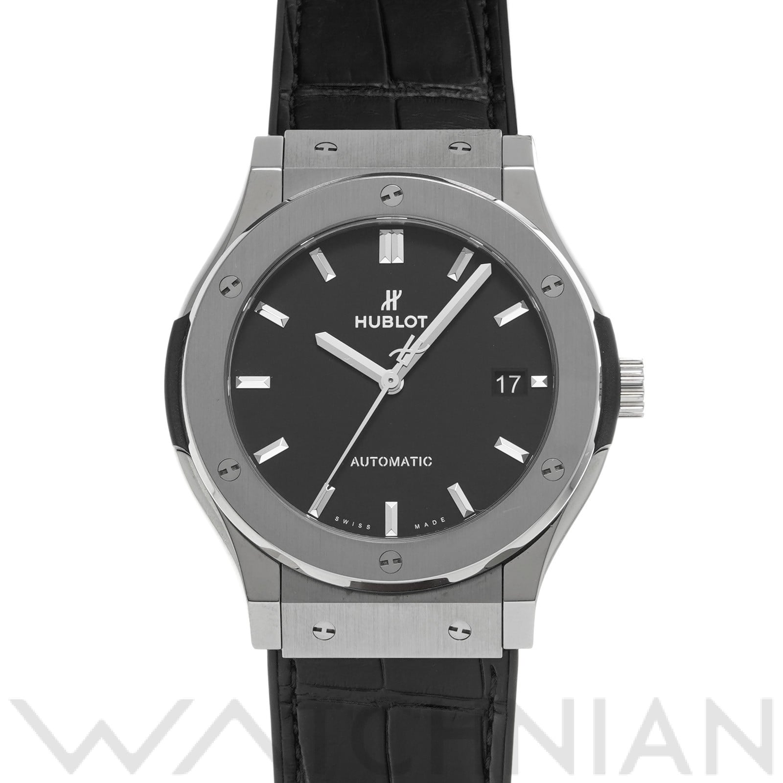 クラシックフュージョン チタニウム 511.NX.1171.LR マットブラック ウブロ HUBLOT メンズ 【中古】