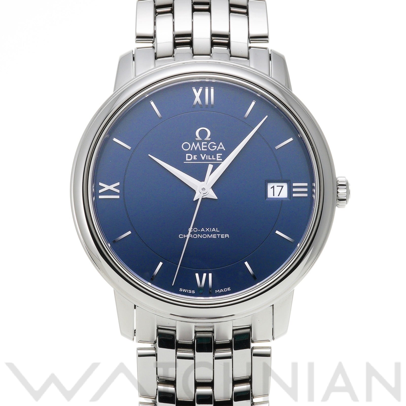 オメガ / OMEGA デ・ヴィル プレステージ コーアクシャル 424.10.37.20.03.001 ブルー メンズ 時計 【中古】【wristwatch】