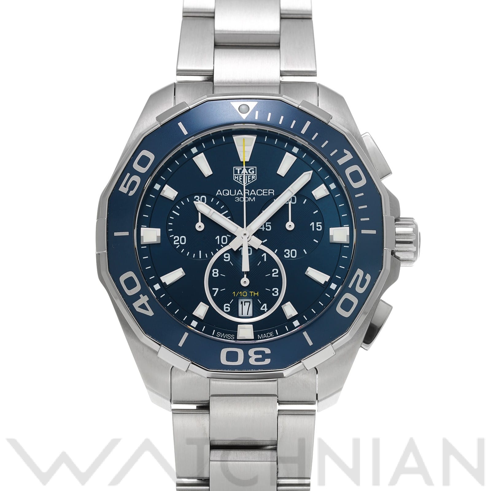タグ ホイヤー / TAG HEUER アクアレーサー クォーツ クロノグラフ CAY111B.BA0927 ブルー メンズ 時計 【中古】【wristwatch】