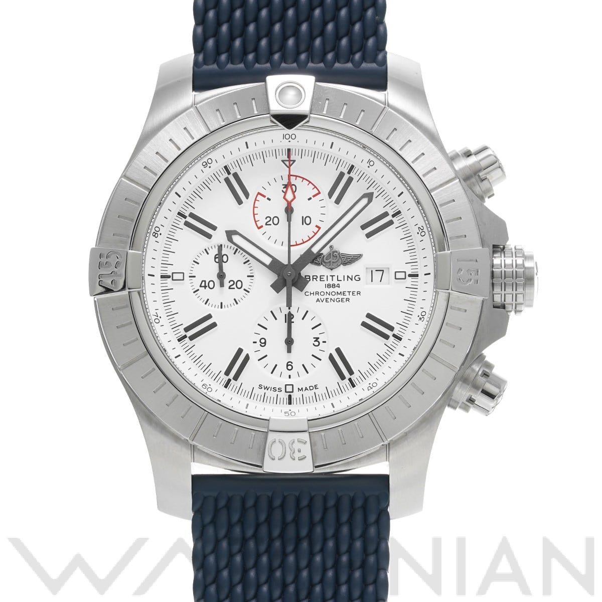 スーパーアベンジャー クロノグラフ 48 A133751A1A1X2 ホワイト ブライトリング BREITLING メンズ 【中古】