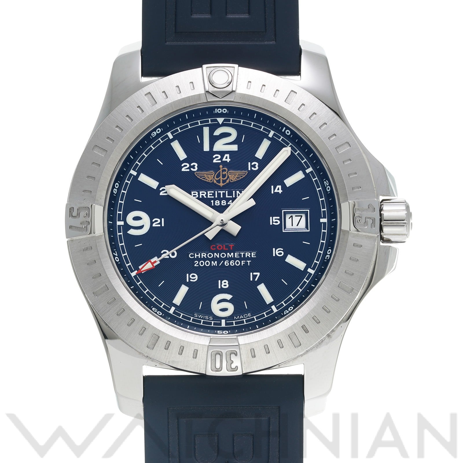 コルト クォーツ A7438811/C907 ブルー ブライトリング BREITLING メンズ 【中古】