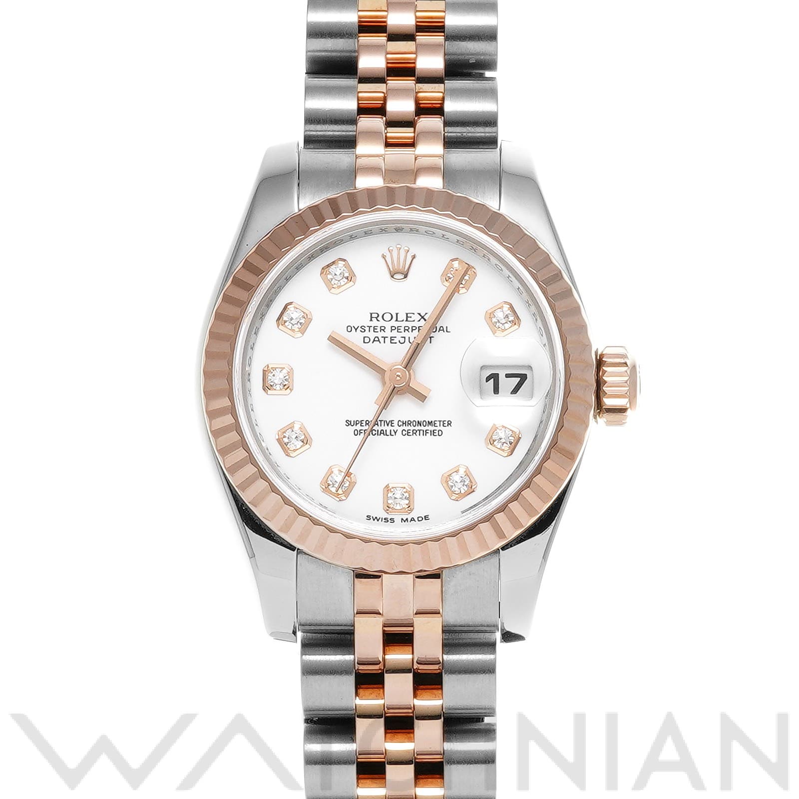 ロレックス レディ デイトジャスト 26 179171G ホワイト/ダイヤモンド レディース 時計 【中古】【wristwatch】