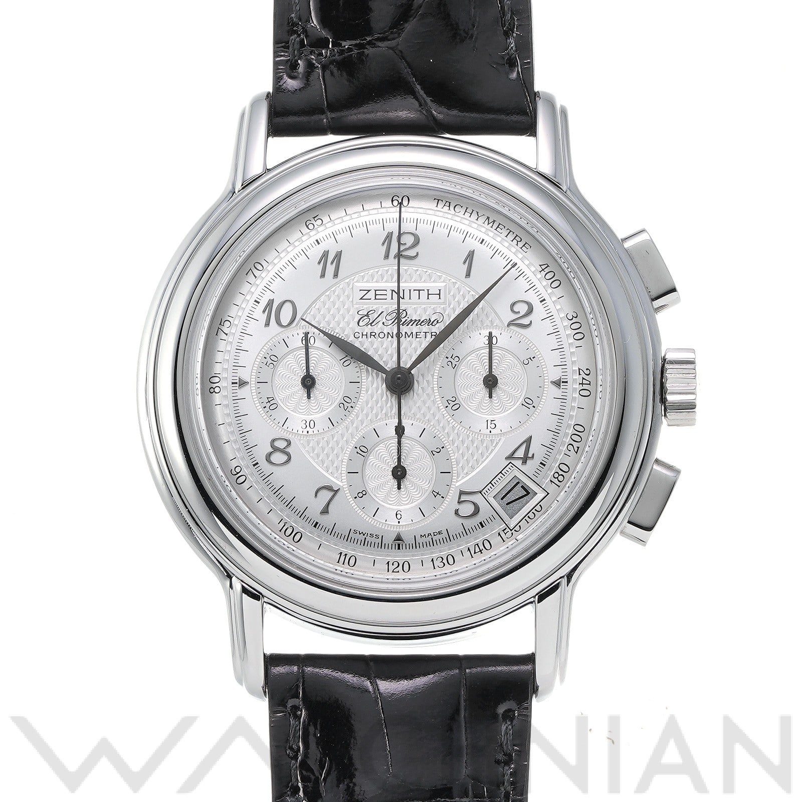 クロノマスター エル・プリメロ 01.0240.400/01 シルバー ゼニス ZENITH メンズ 【中古】