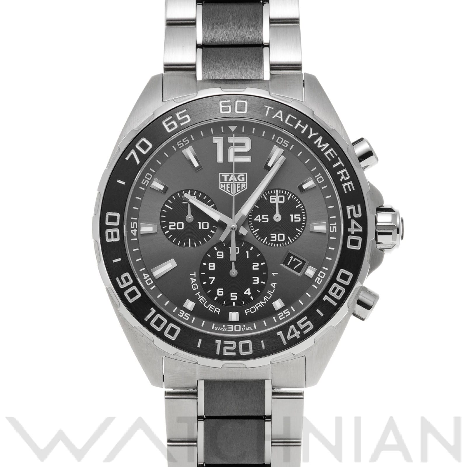 タグ ホイヤー / TAG HEUER フォーミュラ1 クォーツ クロノグラフ CAZ1011.BA0843 グレー/ブラック メンズ 時計 【中古】【wristwatch】