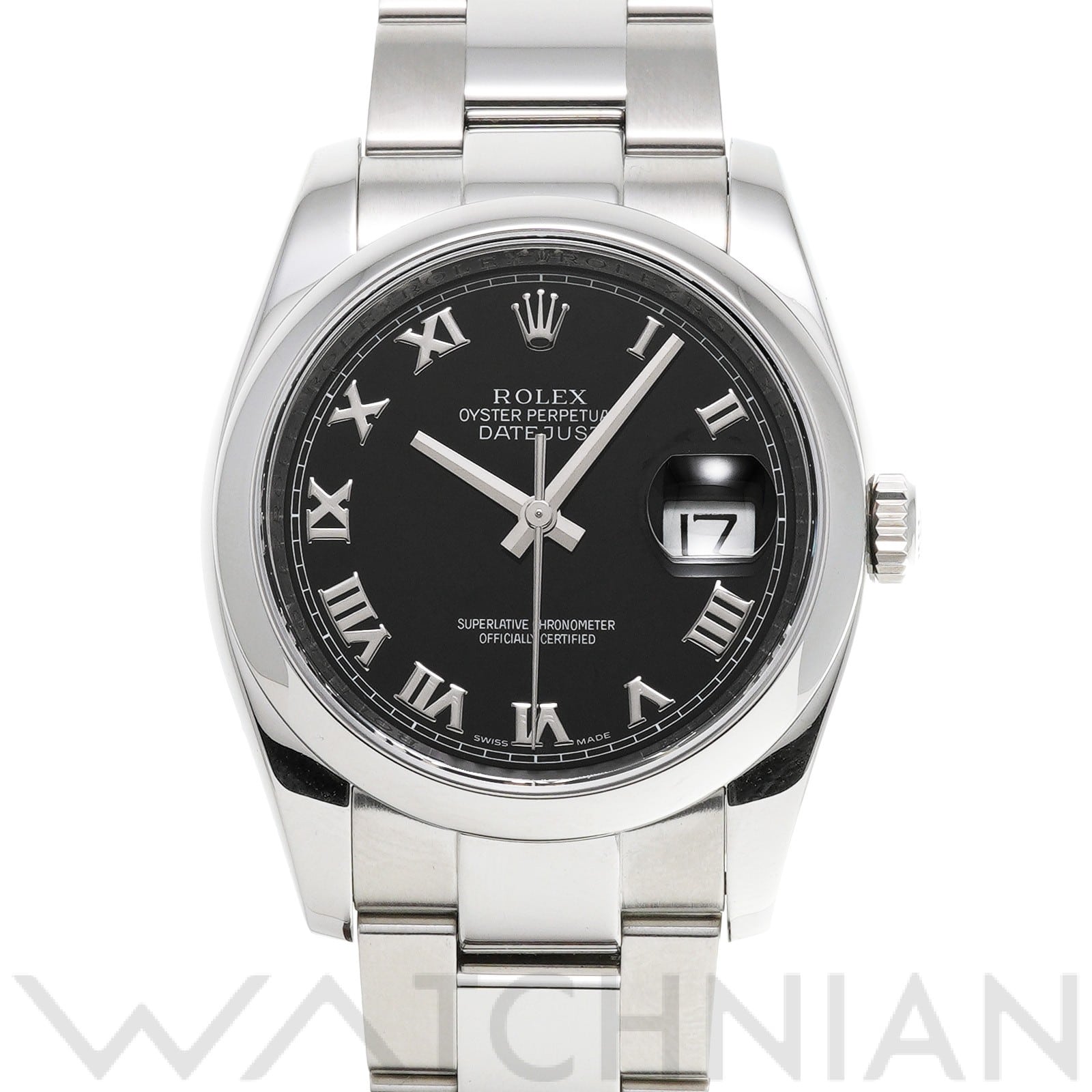 ロレックス デイトジャスト 36 116200 ブラック メンズ 時計 【中古】【wristwatch】