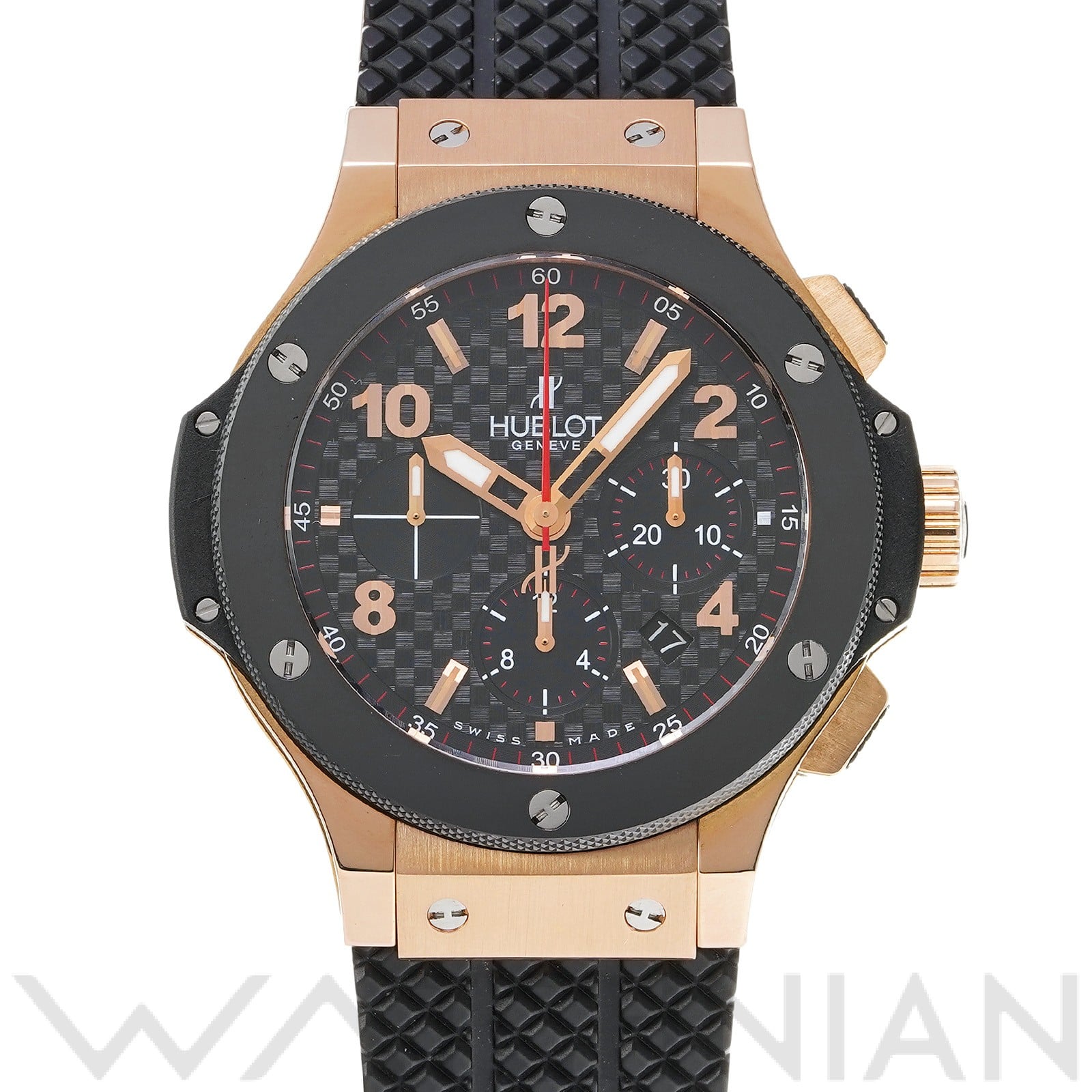 ビッグバン オリジナル ゴールド セラミック 301.PB.131.RX ブラックカーボン ウブロ HUBLOT メンズ 【中古】