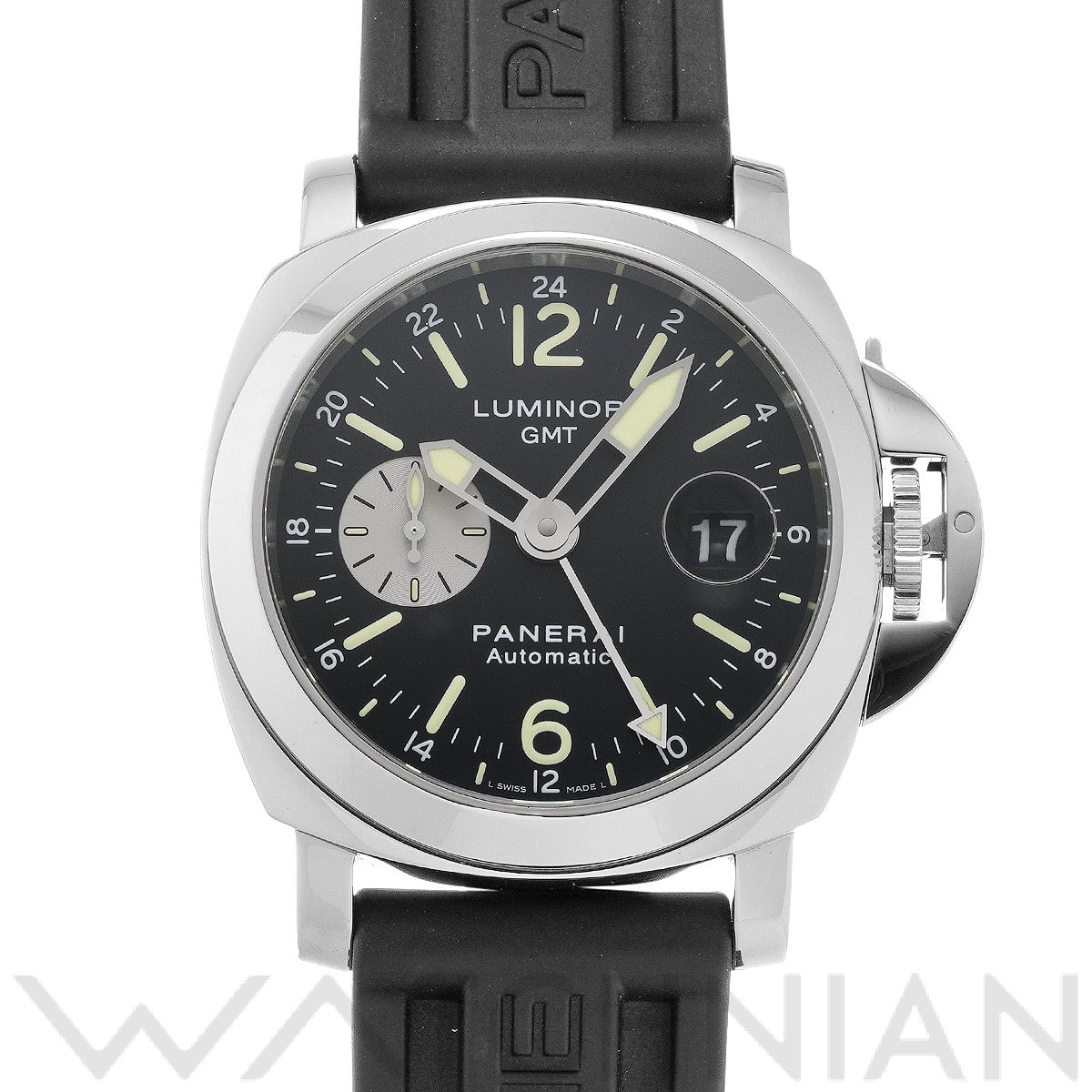 ルミノール GMT PAM00088 K番(2008年製造) ブラック/シルバー パネライ OFFICINE PANERAI メンズ 【中古】