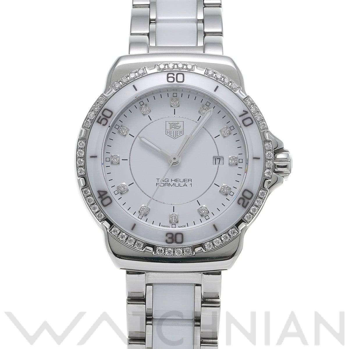 タグ ホイヤー / TAG HEUER フォーミュラ1 クォーツ WAH1313.BA0868 ホワイト レディース 時計 【中古】【wristwatch】