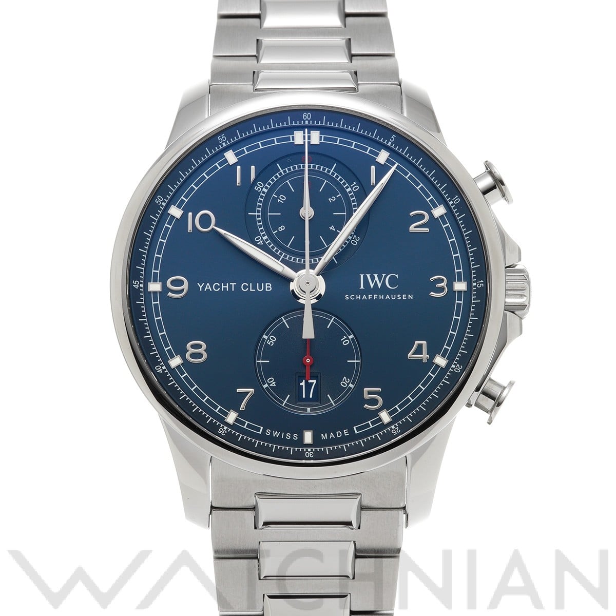IWC ポルトギーゼ ヨットクラブ クロノグラフ IW390701 ブルー メンズ 時計 【中古】【wristwatch】