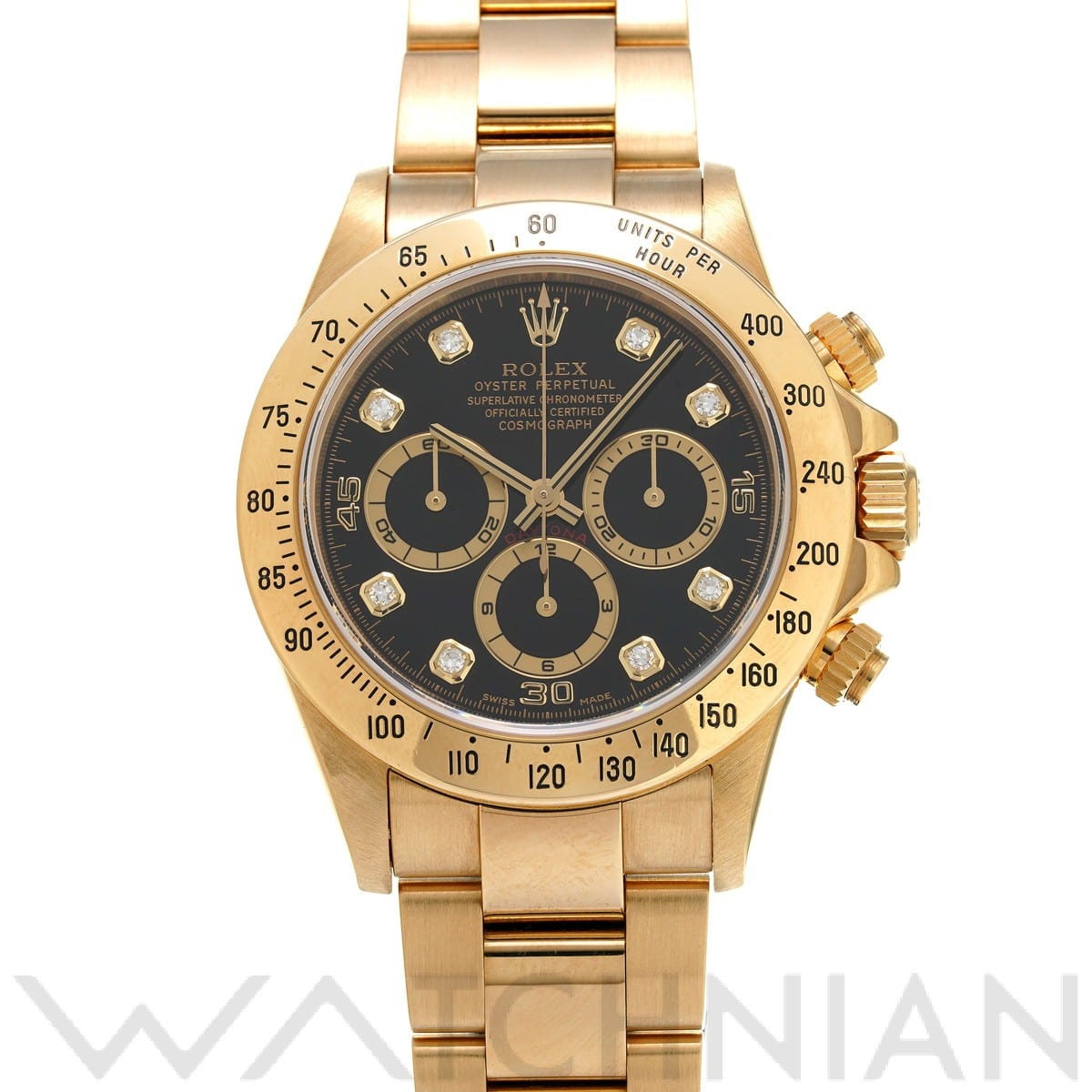 ロレックス コスモグラフ デイトナ 16528G ブラック/ダイヤモンド メンズ 時計 【中古】【wristwatch】