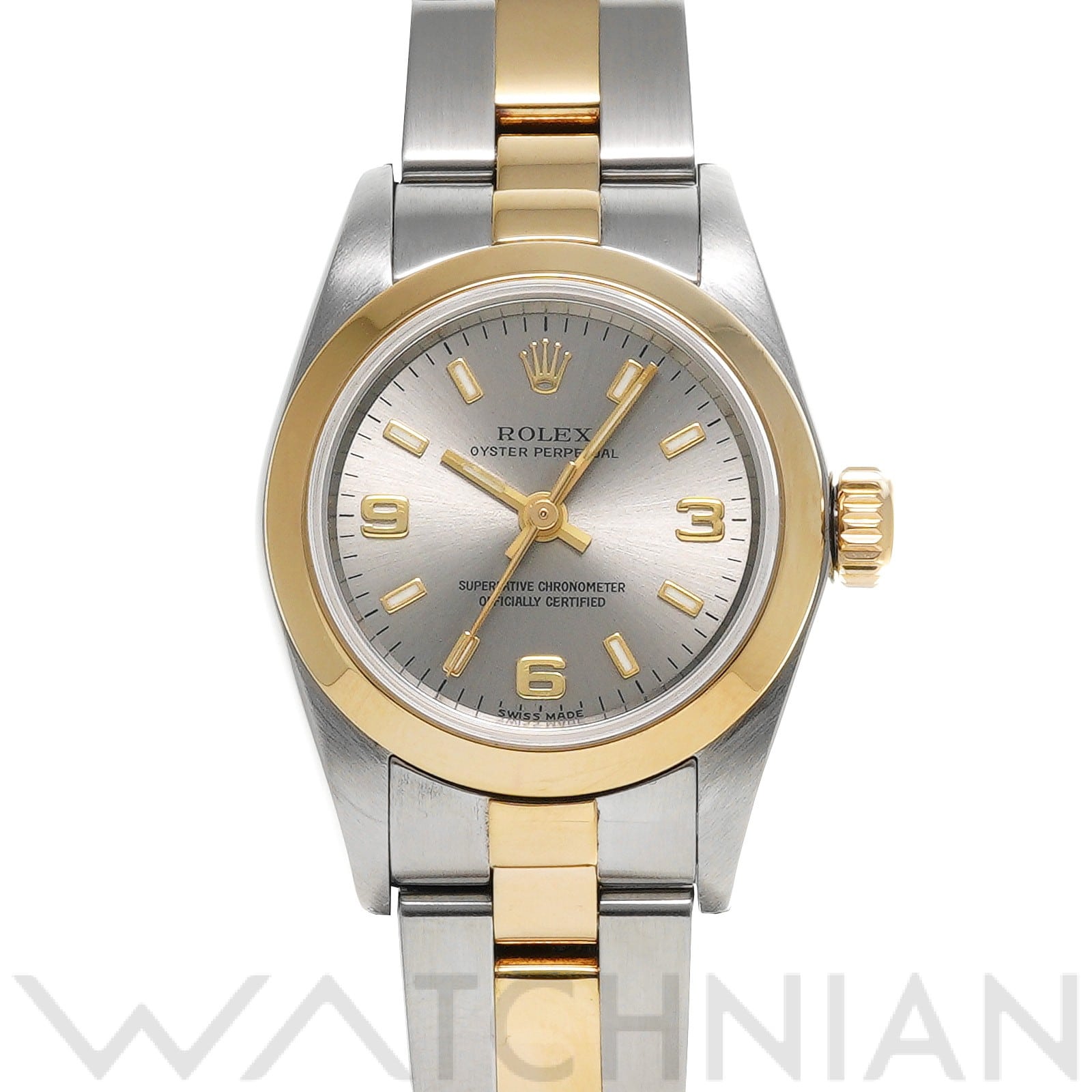 オイスターパーペチュアル 76183 Y番(2002年頃製造) グレー ロレックス ROLEX レディース 【中古】