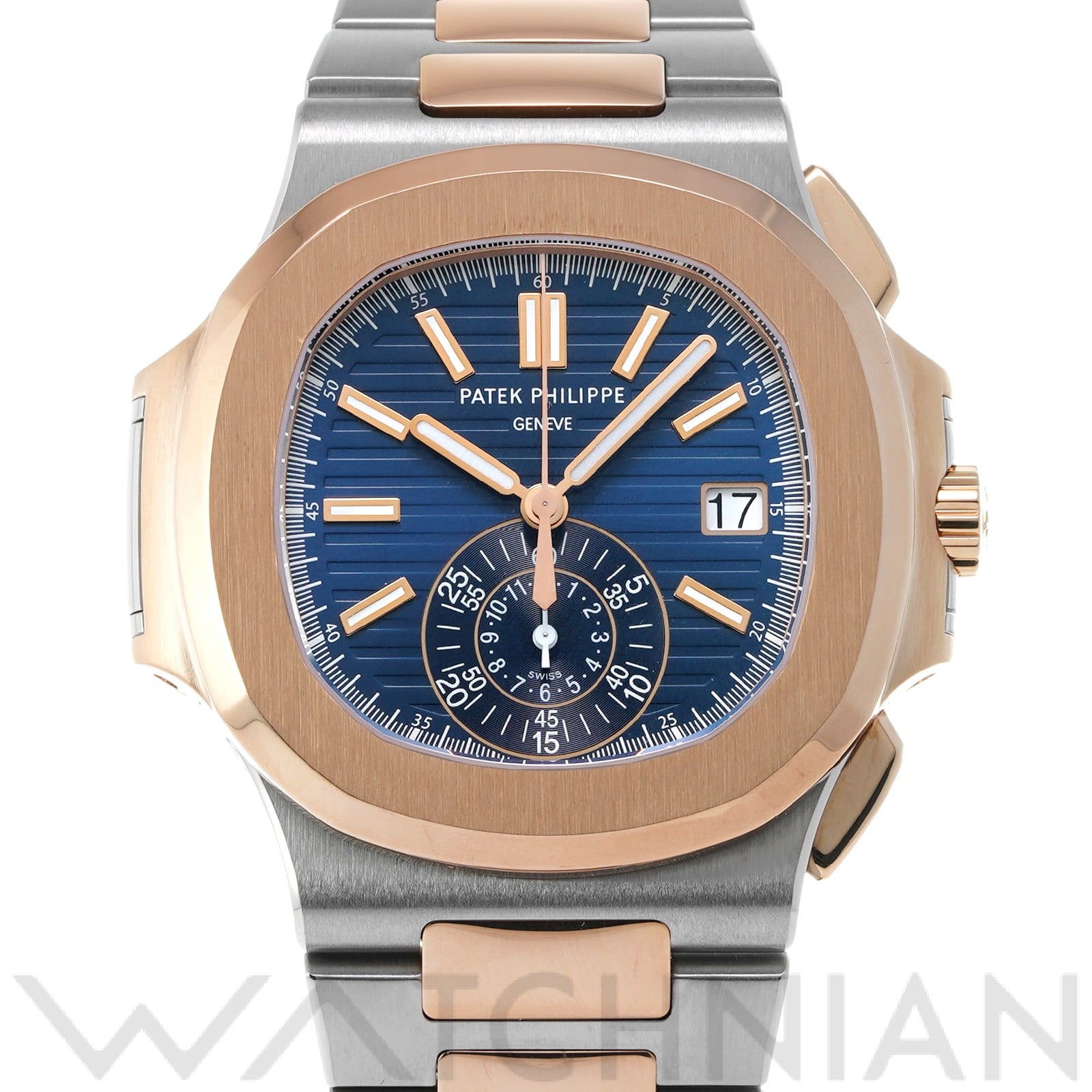 パテック フィリップ / PATEK PHILIPPE ノーチラス クロノグラフ 5980/1AR-001 ブルー・ソレイユ メンズ 時計 【中古】【wristwatch】