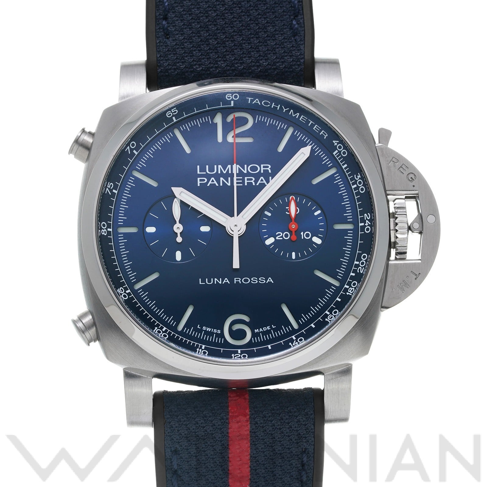 パネライ / PANERAI ルミノール クロノ ルナロッサ PAM01303 ブルー メンズ 時計 【中古】【wristwatch】