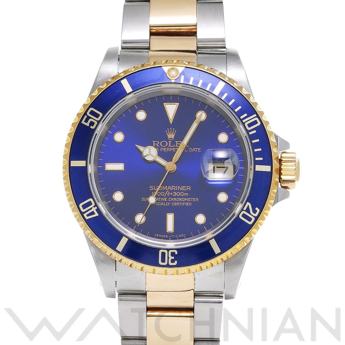 サブマリーナ デイト 16613 U番(1997年頃製造) ブルー ロレックス ROLEX メンズ 【中古】