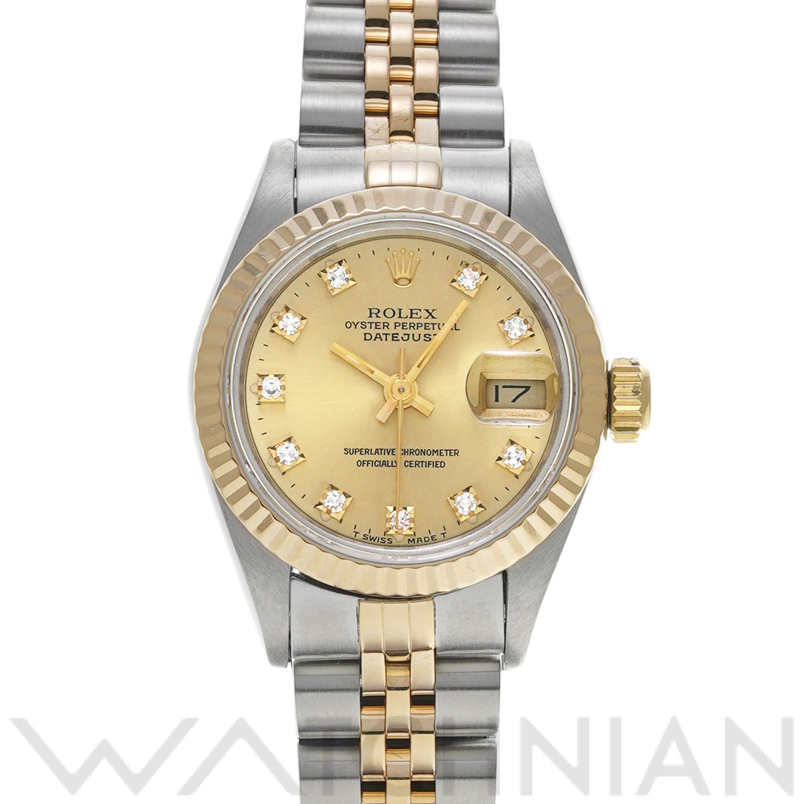 デイトジャスト 69173G X番(1993年頃製造) シャンパン/ダイヤモンド ロレックス ROLEX レディース 【中古】