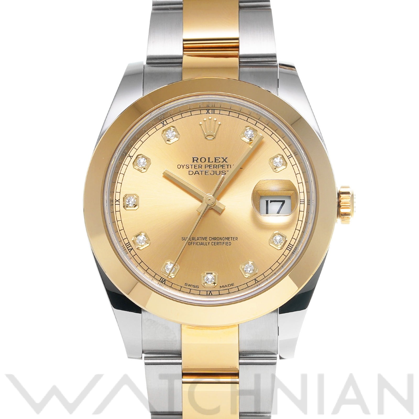 ロレックス デイトジャスト 41 126303G シャンパン/ダイヤモンド メンズ 時計 【中古】【wristwatch】