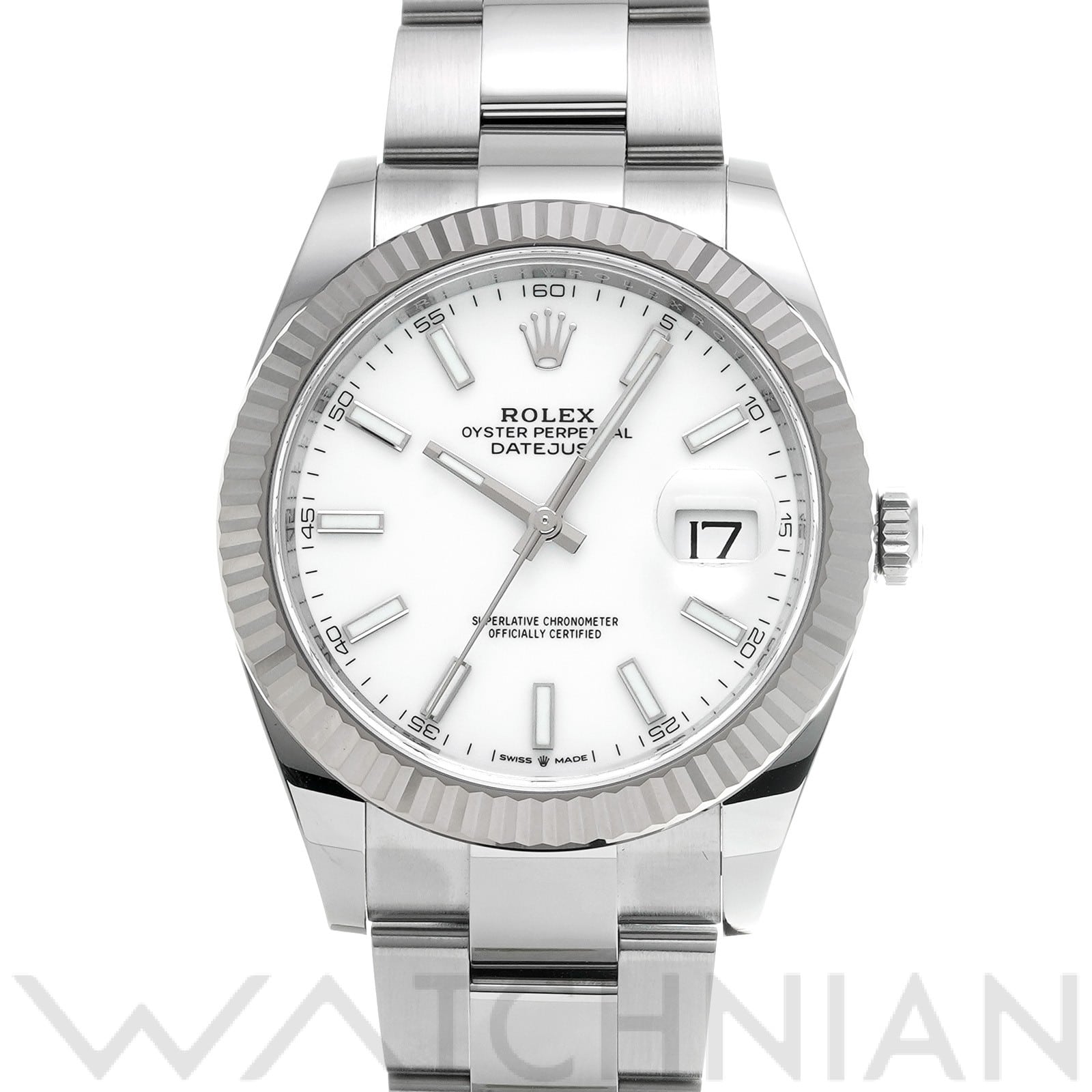 ロレックス デイトジャスト 41 126334 ホワイト メンズ 時計 【中古】【wristwatch】