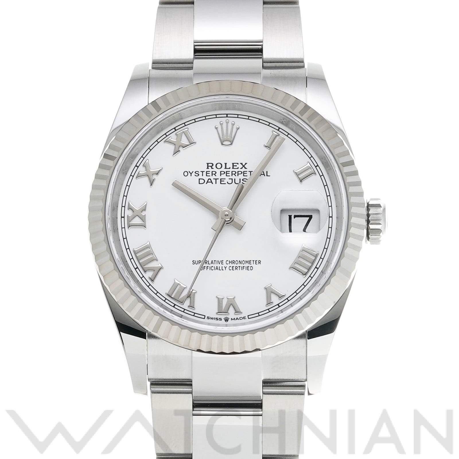 ロレックス デイトジャスト 36 126234 ホワイト メンズ 時計 【中古】【wristwatch】