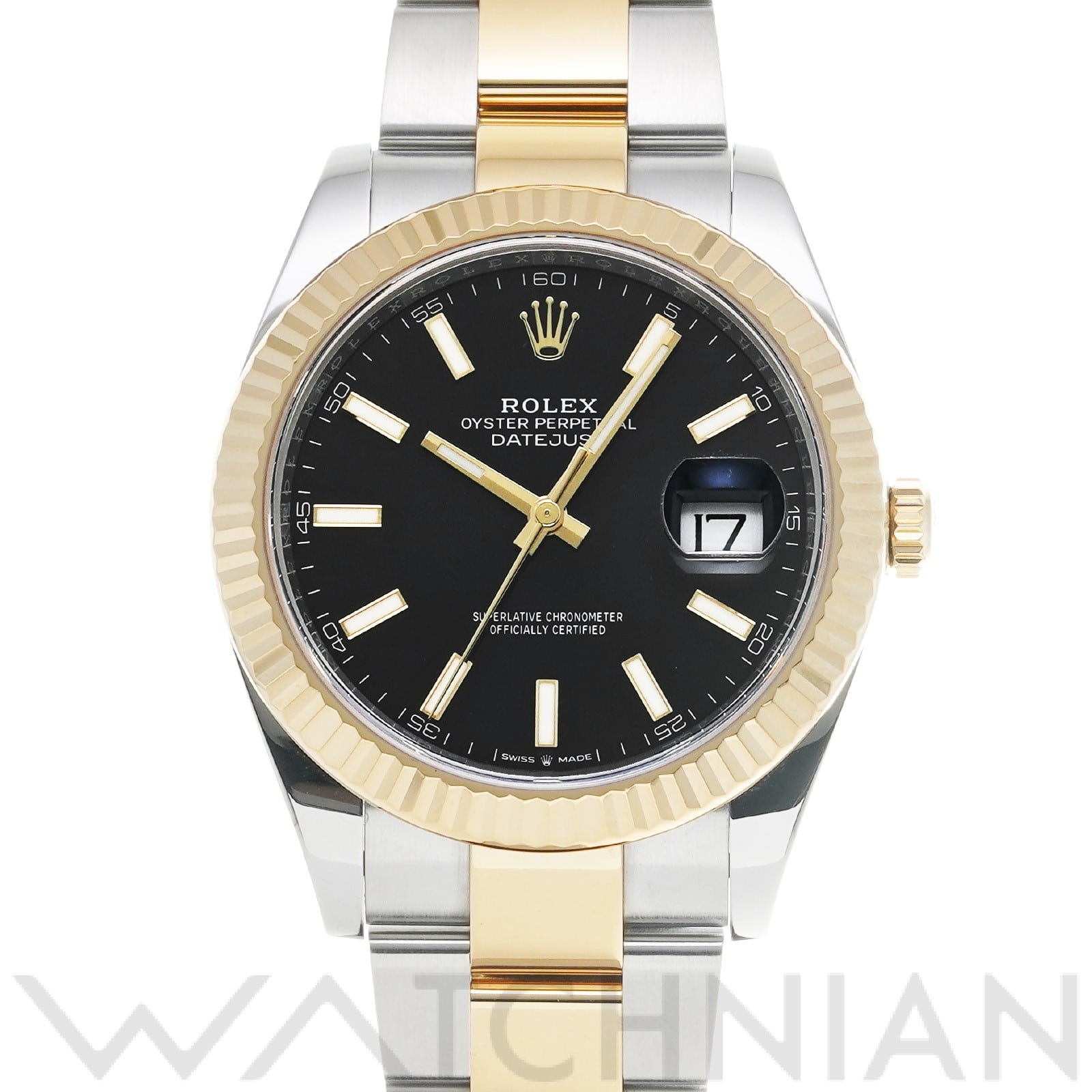 ロレックス デイトジャスト 41 126333 ブライトブラック メンズ 時計 【中古】【wristwatch】