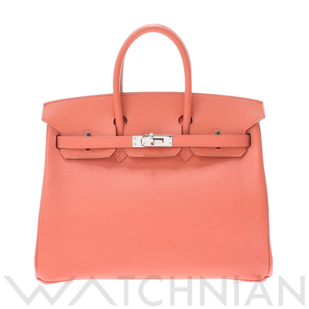 バーキン 25 フラミンゴ/パラジウム金具 ヴォーエプソン HERMES エルメス レディース 【中古】