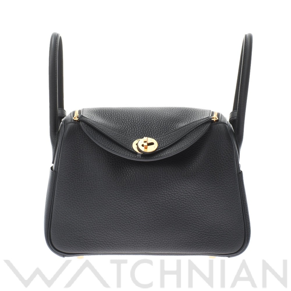 リンディ 26 2WAY 黒/ゴールド金具 トリヨンクレマンス HERMES エルメス レディース 【新品】