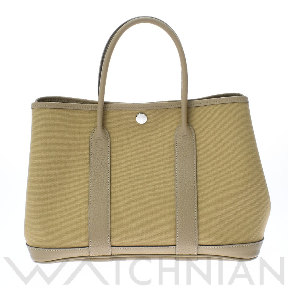 ガーデンパーティ TPM プシエール/パラジウム金具 トワルミリタリー HERMES エルメス レディース 【中古】