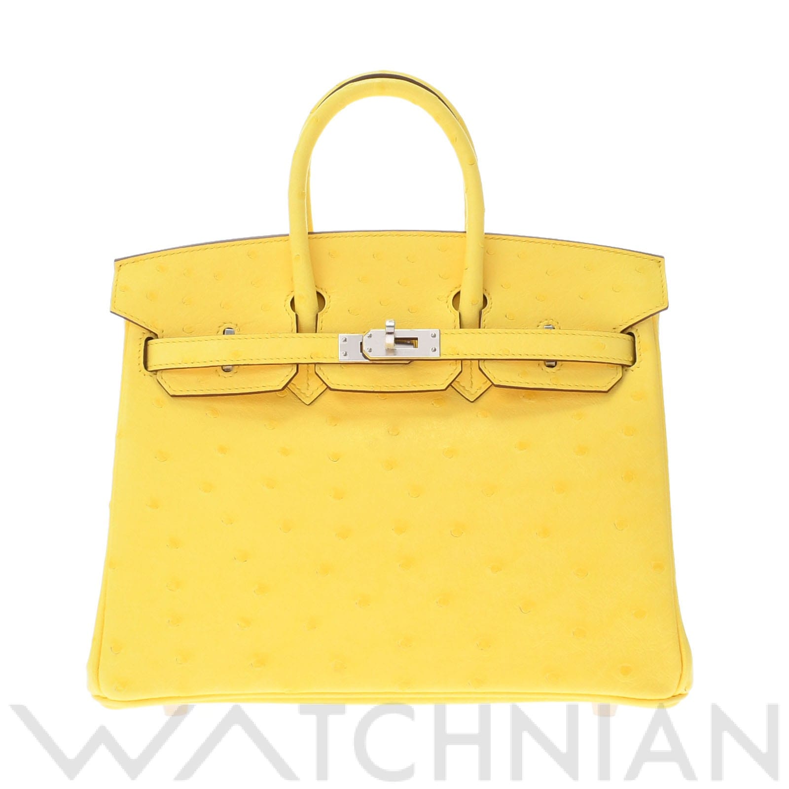 エルメス / HERMES バーキン 25 ミモザ/パラジウム金具 オーストリッチ レディース バッグ 【新品】【bag】