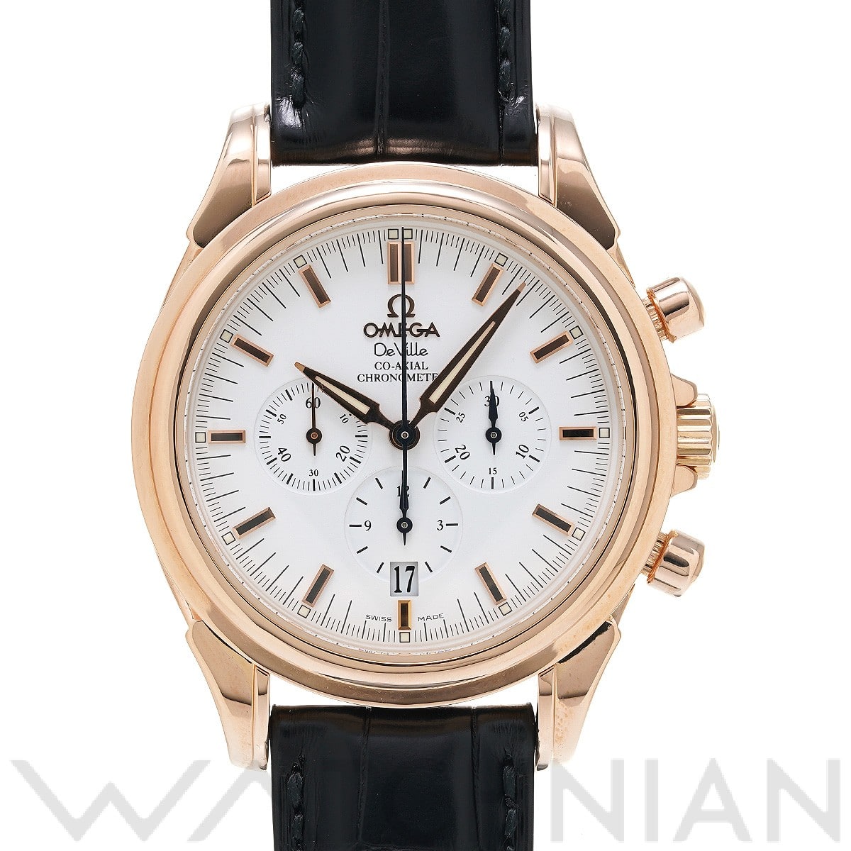 デ・ヴィル コーアクシャル クロノグラフ 4650.20.32 ホワイト オメガ OMEGA メンズ 【中古】
