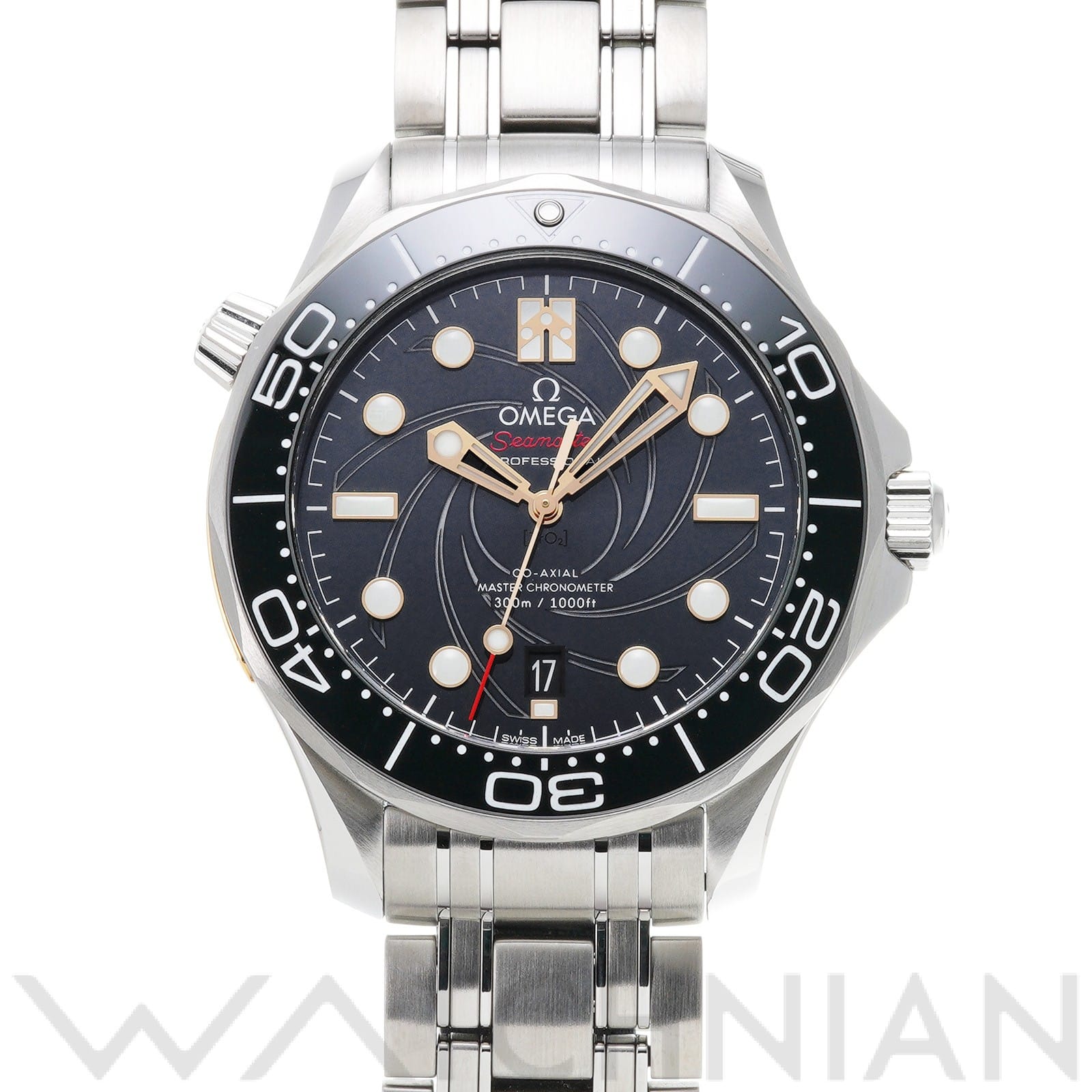 オメガ / OMEGA シーマスター ダイバー300 コーアクシャル マスタークロノメーター ジェームズ・ボンド 210.22.42.20.01.004 ブラック メンズ 時計 【中古】【wristwatch】