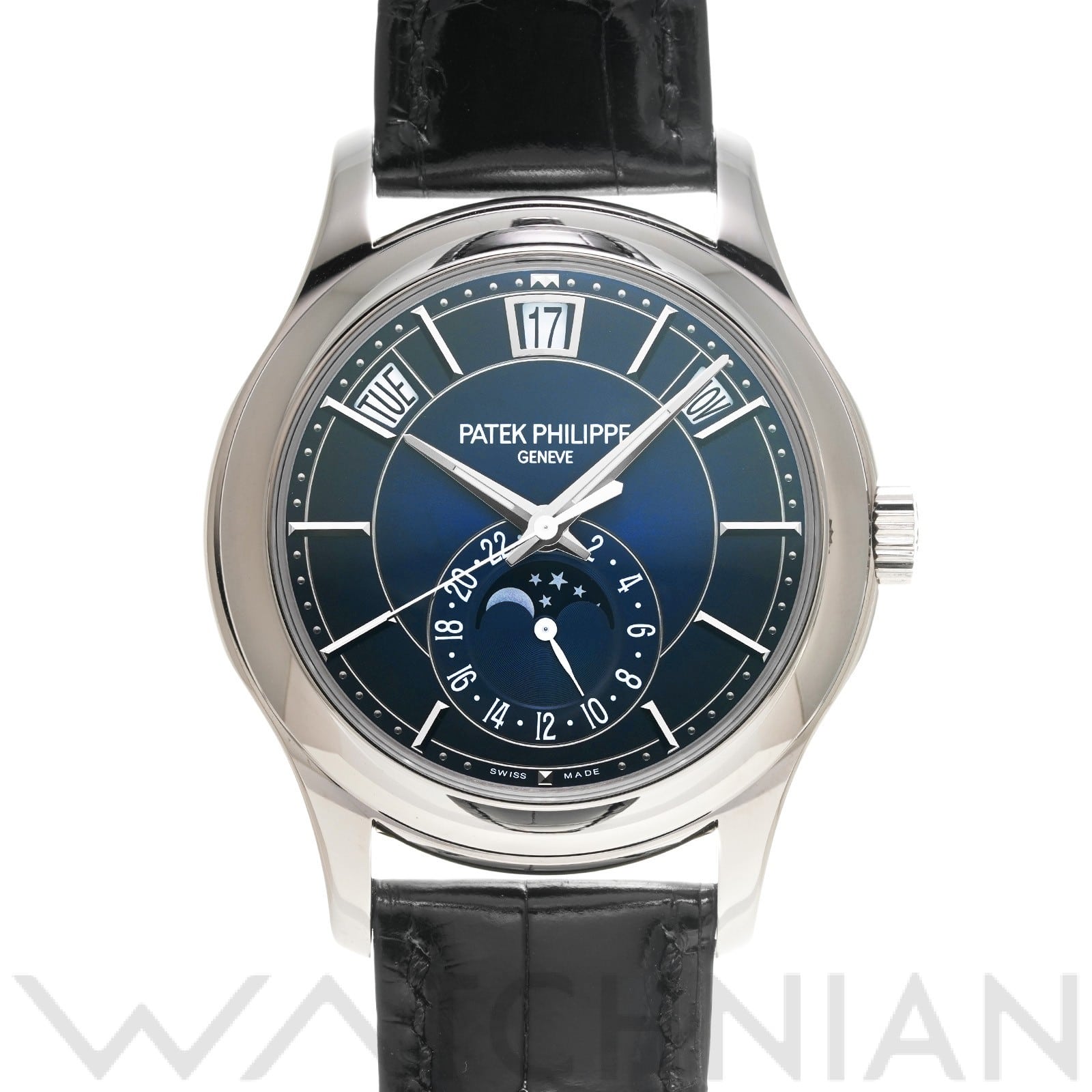 コンプリケーション アニュアルカレンダー ムーンフェイズ 5205G-013 ブルー・ブラック・グラデーション・ソレイユ パテック フィリップ PATEK PHILIPPE メンズ 【中古】