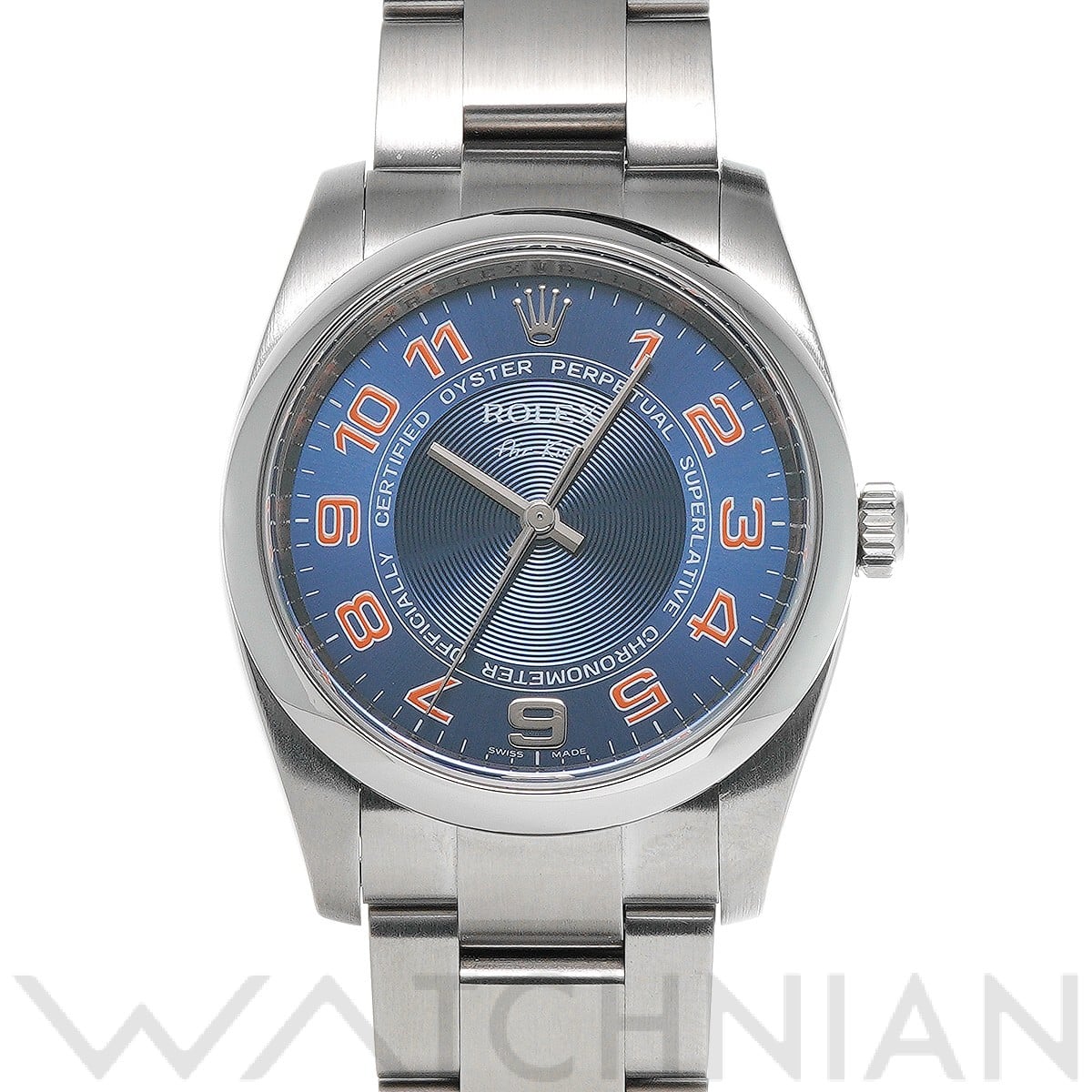 ロレックス エアキング 114200 ブルー メンズ 時計 【中古】【wristwatch】