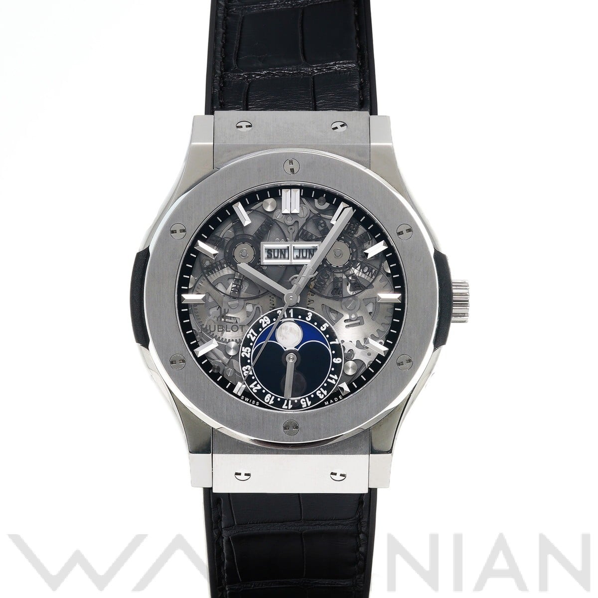 ウブロ / HUBLOT クラシックフュージョン アエロフュージョン チタニウム ムーンフェイズ 517.NX.0170.LR スケルトン メンズ 時計 【中古】【wristwatch】