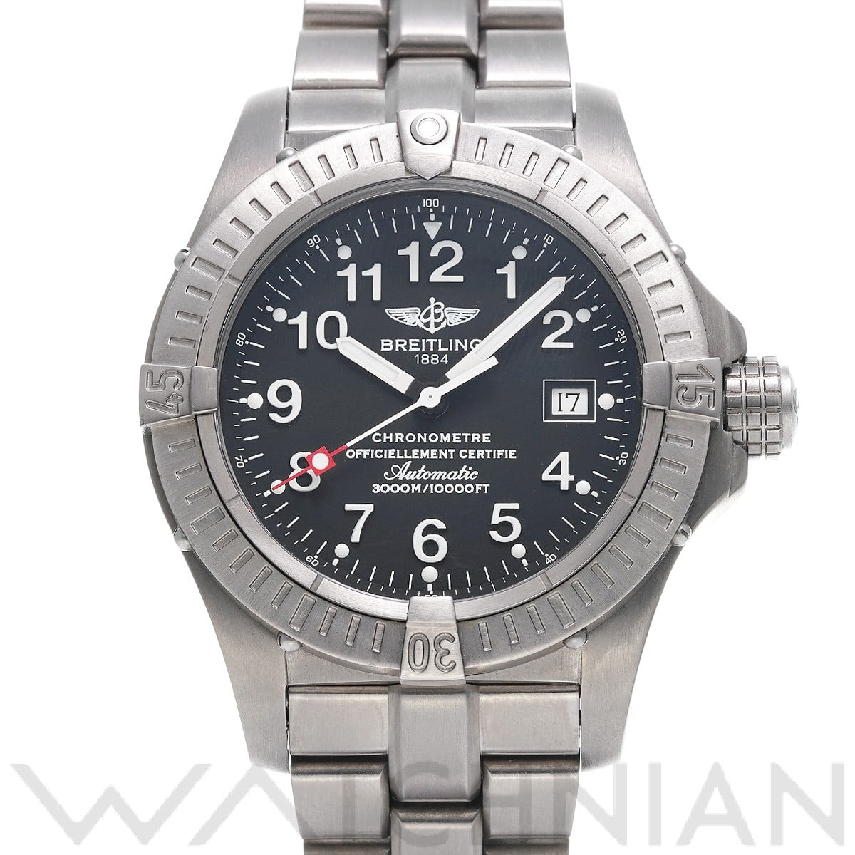 ブライトリング / BREITLING アベンジャー シーウルフ E17370 ブラック メンズ 時計 【中古】【wristwatch】