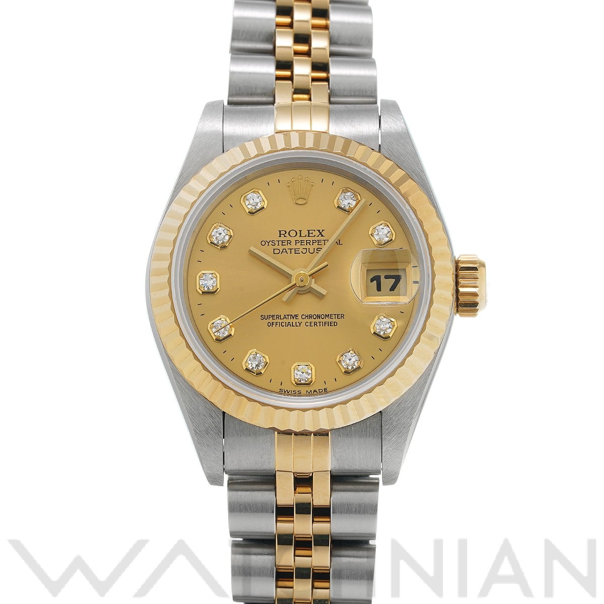 ロレックス デイトジャスト 26 69173G シャンパン/ダイヤモンド レディース 時計 【中古】【wristwatch】