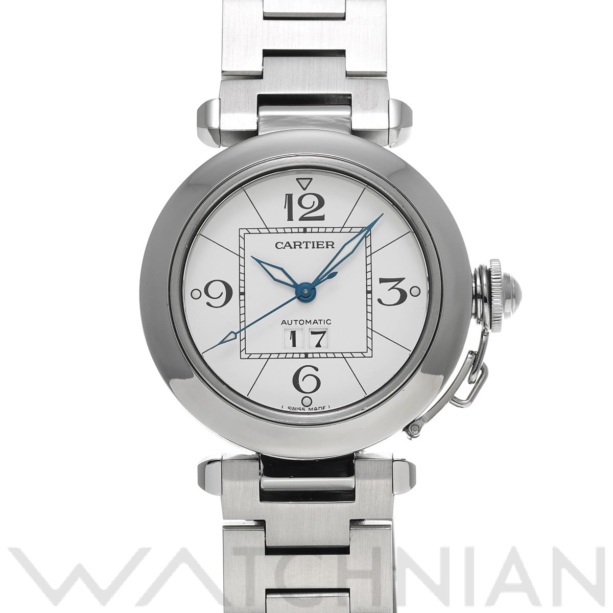 カルティエ / CARTIER パシャC ビッグデイト W31055M7 ホワイト ユニセックス 時計 【中古】【wristwatch】