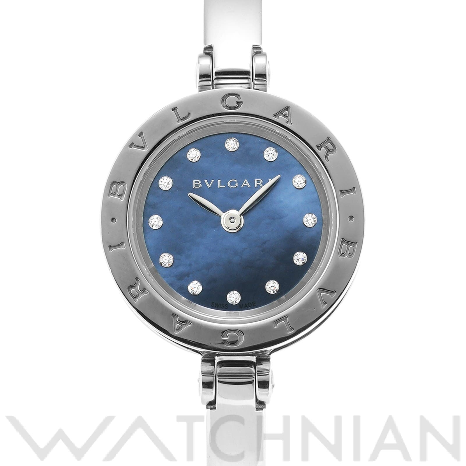 ブルガリ / BVLGARI ビーゼロワン BZ23BSS/12.S ブルーシェル/ダイヤモンド レディース 時計 【中古】【wristwatch】