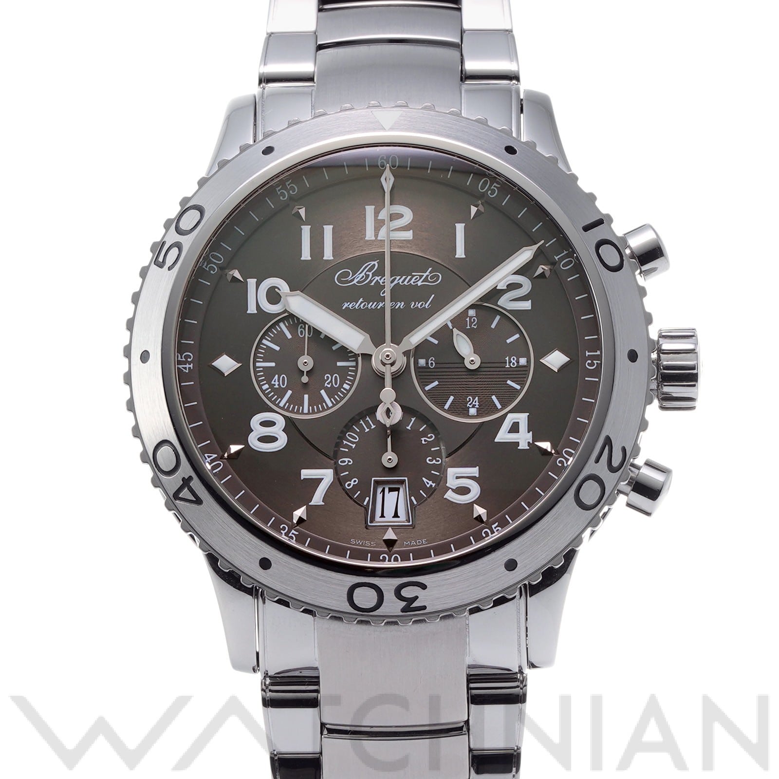 ブレゲ トランスアトランティック タイプXXI 3810ST/92/SZ9 グレー メンズ 時計 【中古】【wristwatch】