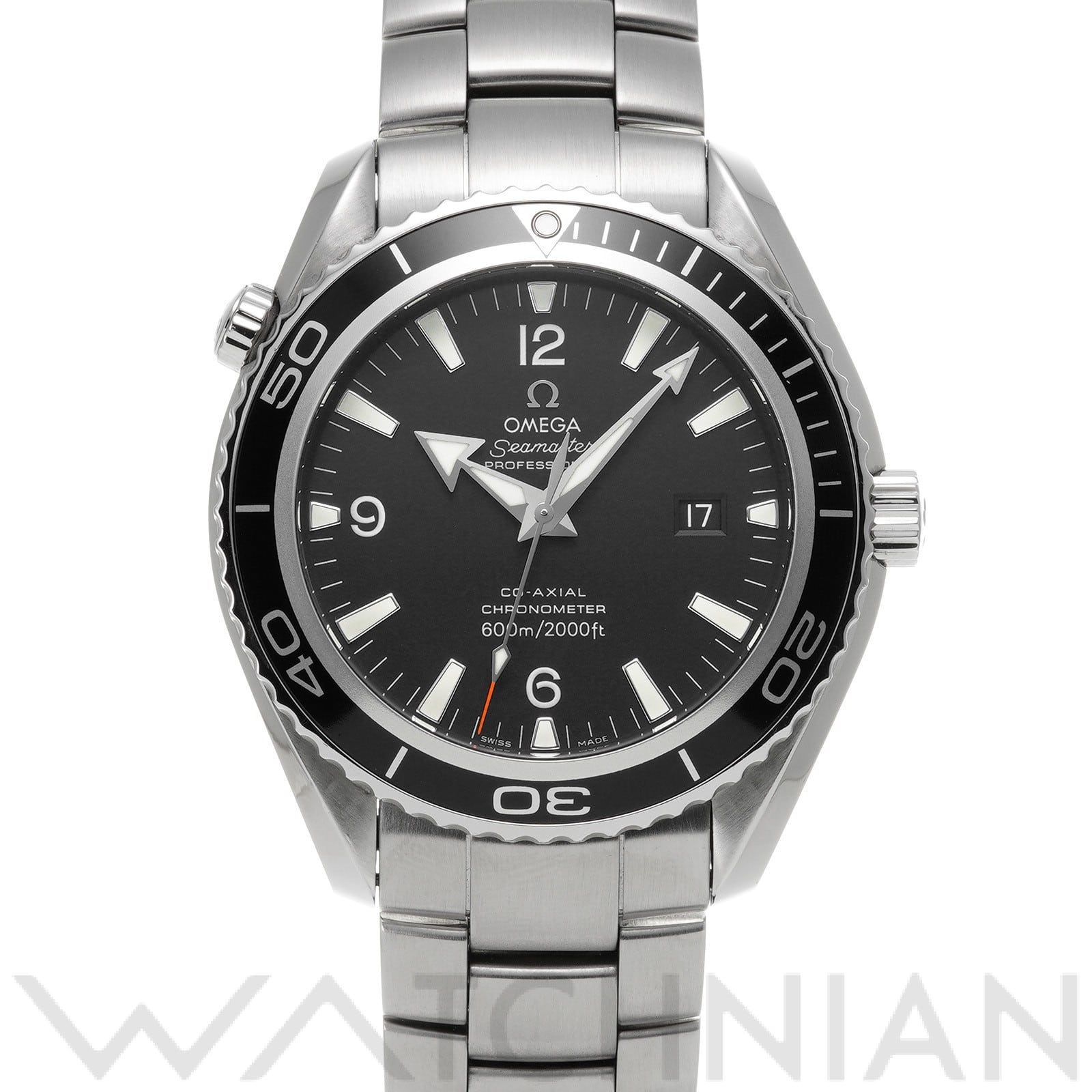 オメガ / OMEGA シーマスター プラネットオーシャン 600 コーアクシャル ビッグサイズ 2200.50 ブラック メンズ 時計 【中古】【wristwatch】