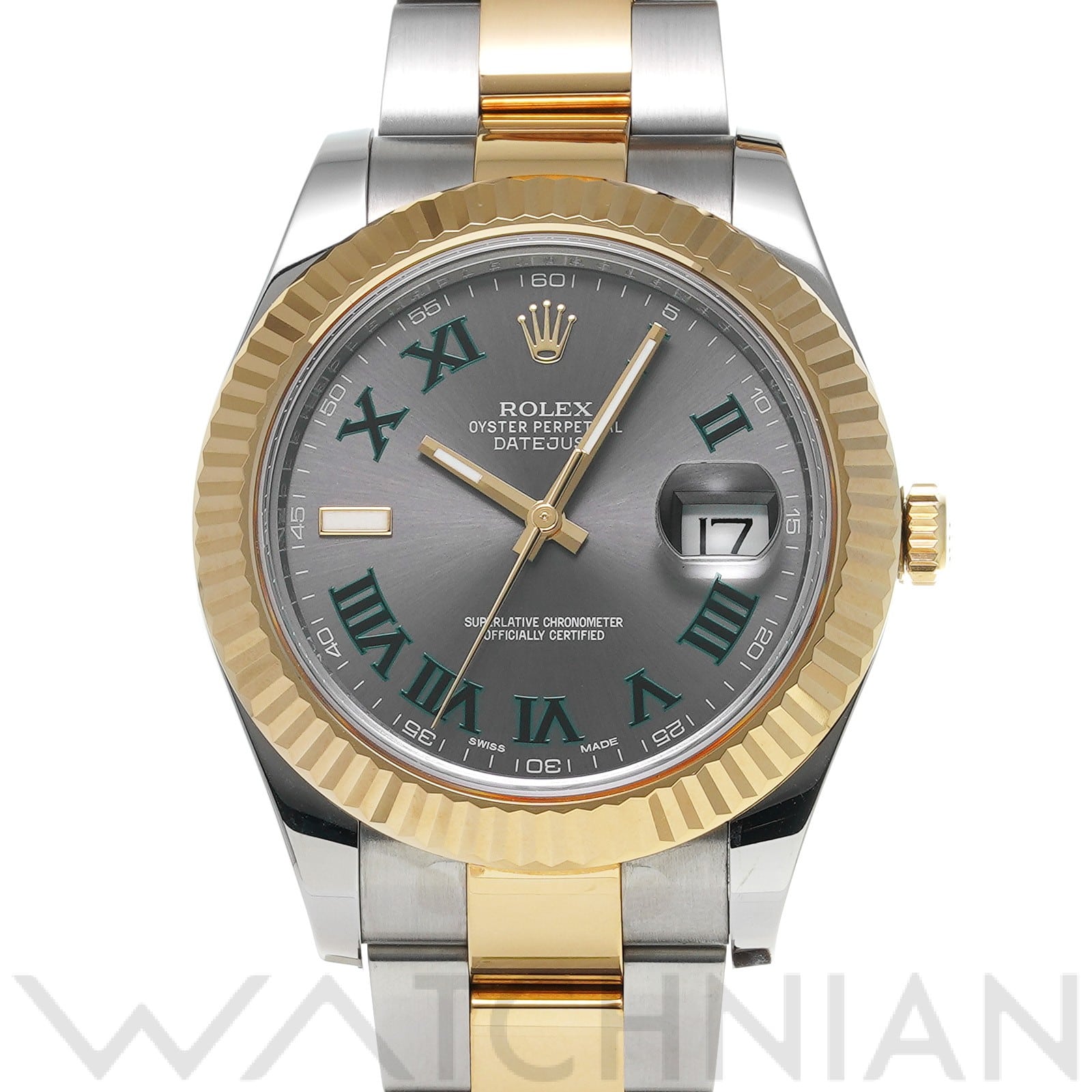 ロレックス デイトジャストII 116333 グレー メンズ 時計 【中古】【wristwatch】