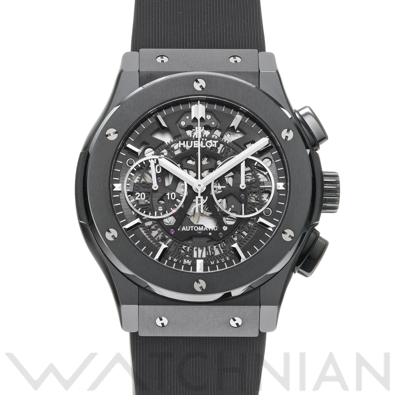 クラシックフュージョン アエロフュージョン ブラックマジック 525.CM.0170.RX スケルトン ウブロ HUBLOT メンズ 【中古】